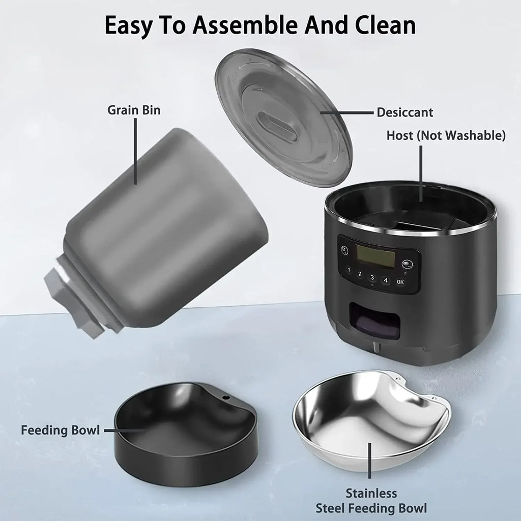 4L Automatic Smart Pet Food Dispenser - Wifi and App Controlled