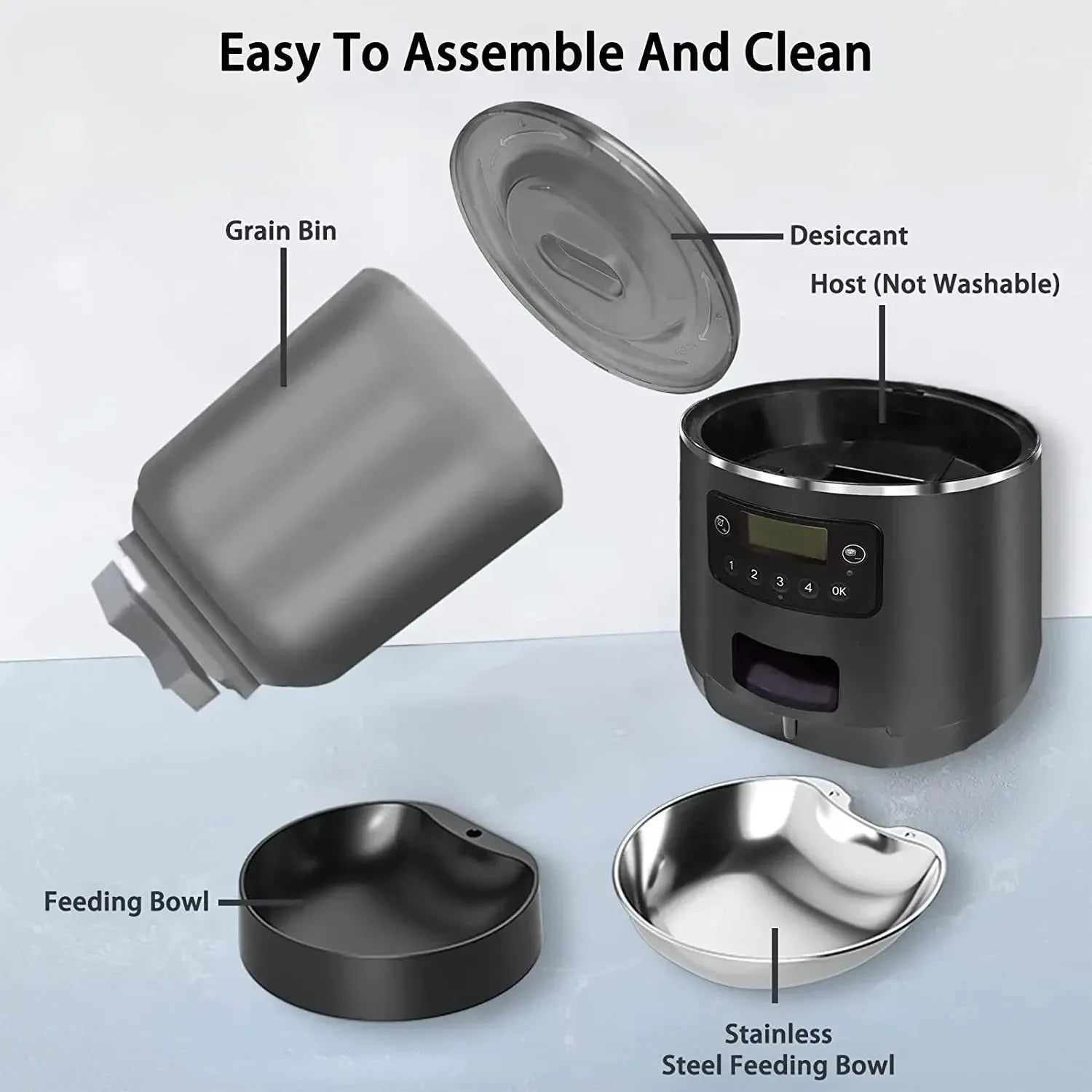 4L Automatic Smart Pet Food Dispenser - Wifi and App Controlled