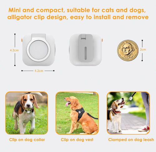 Mini clip on GPS tracking health collar