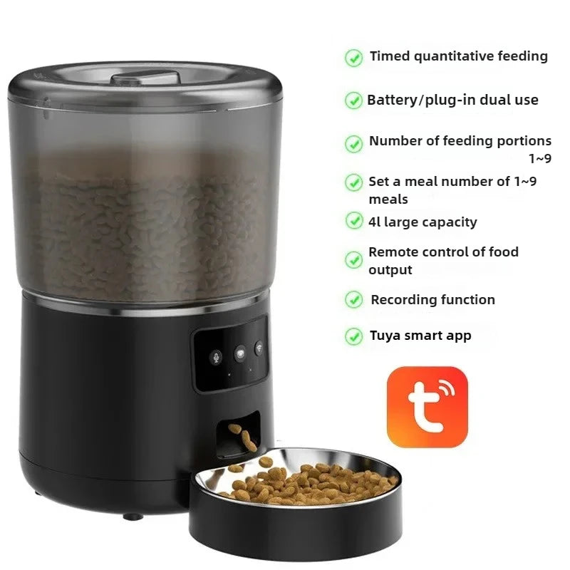 4L Automatic Smart Pet Food Dispenser - Wifi and App Controlled